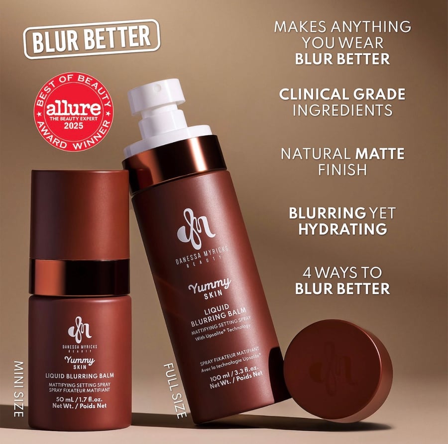 Danessa Myricks Beauty Yummy Skin Liquid Blurring Balm Mattifying Setting Spray