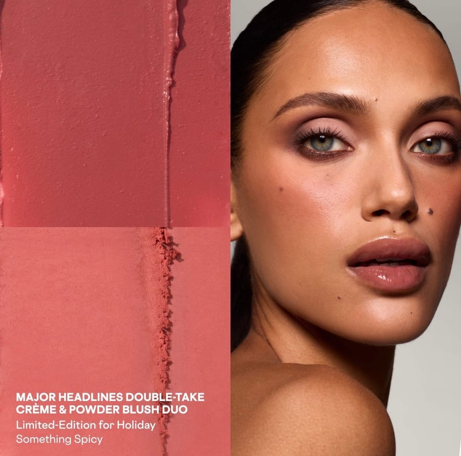 PATRICK TA  Major Headlines Double-Take Crème & Powder Blush Duo & Lip Balm Makeup Gift Set