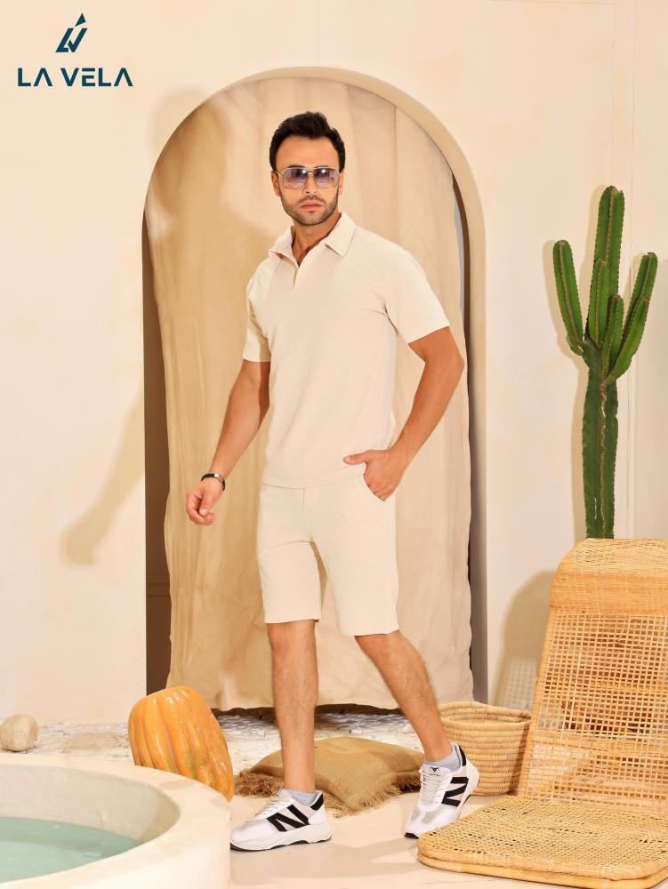 T-shirt and shorts set with squares