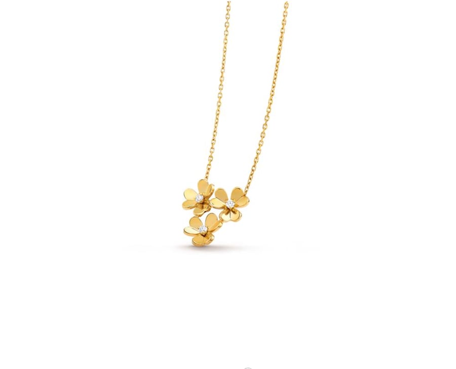 قلادة فان كليف فريفول ذهبي Gold Frivole pendant Van Cleef necklace