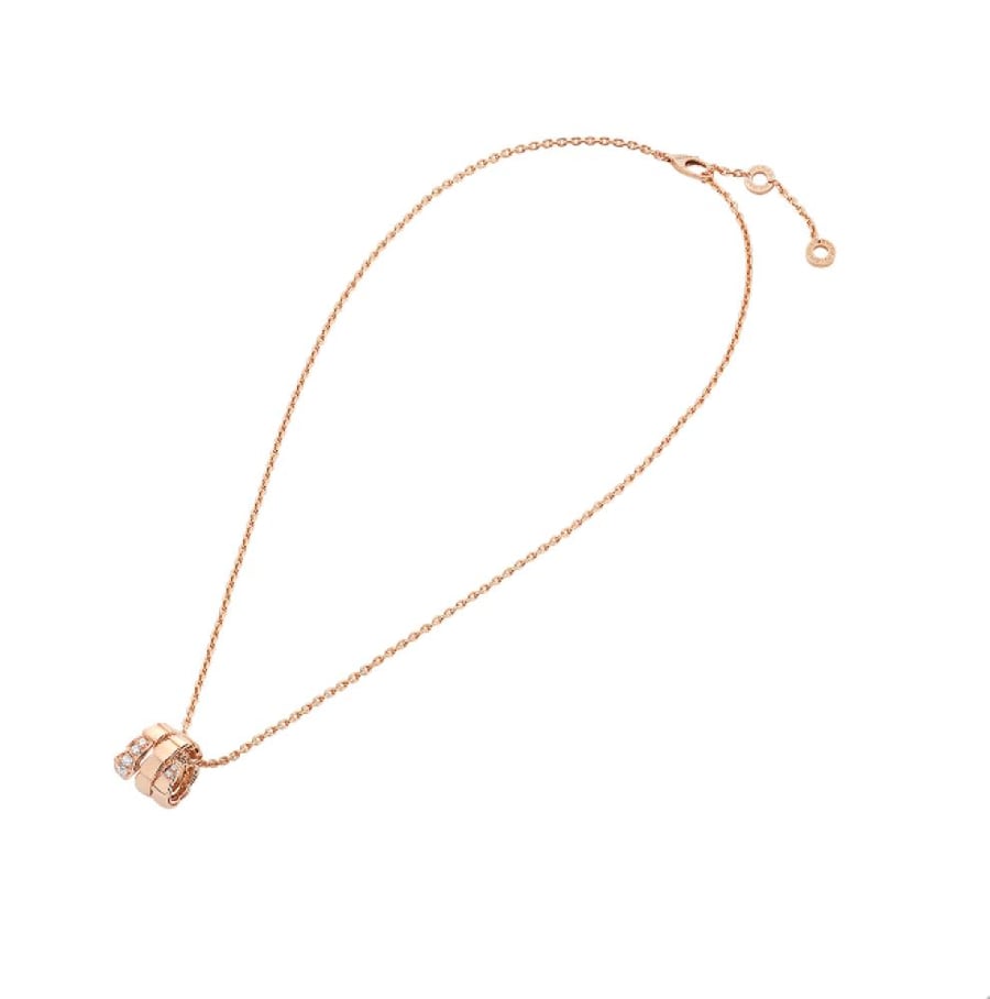 BVLGARI pink ros Serpenti Viper Necklace