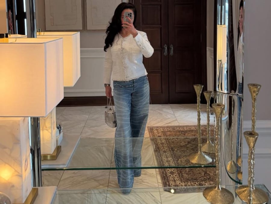 2025 Chanel white pearls tweed jacket جاكيت شانيل تويد أبيض لؤلؤي