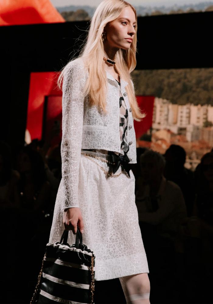 2024 Chanel Glamorous Mini Skirt White