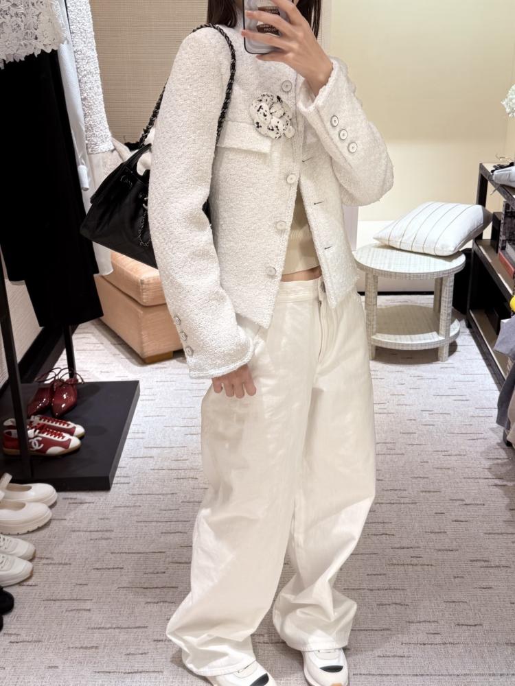 White Tweed Jacket 2026 سترة شانيل تويد ابيض Chanel Spring-Summer 2026