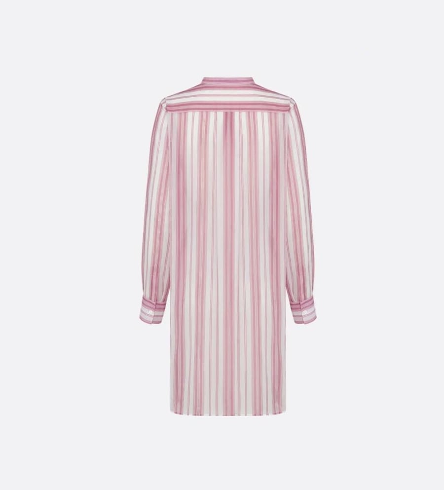 2025 Dior Dioriviera Long Blouse  بلوزة ديور يوريفيرا طويله مخطط وردي