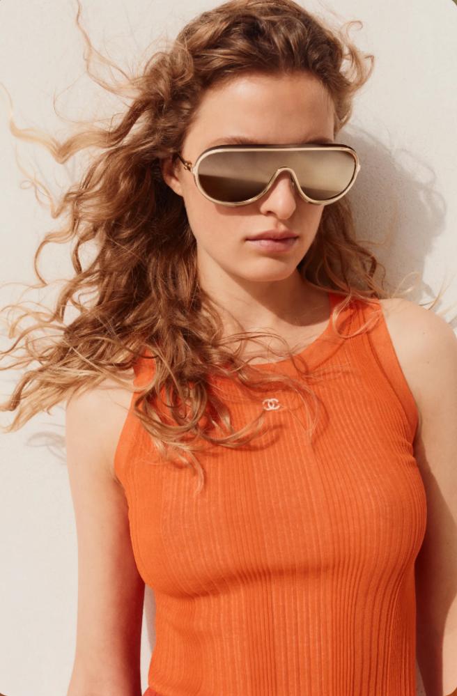2026 Orange CHANEL COCO BEACH TANK TOP قميص شانيل تانك برتقالي