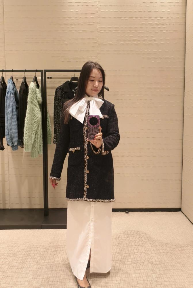 Chanel Coat in cotton tweed SANDS FERFETCH 2025 معطف شانيل تويد OUNASS