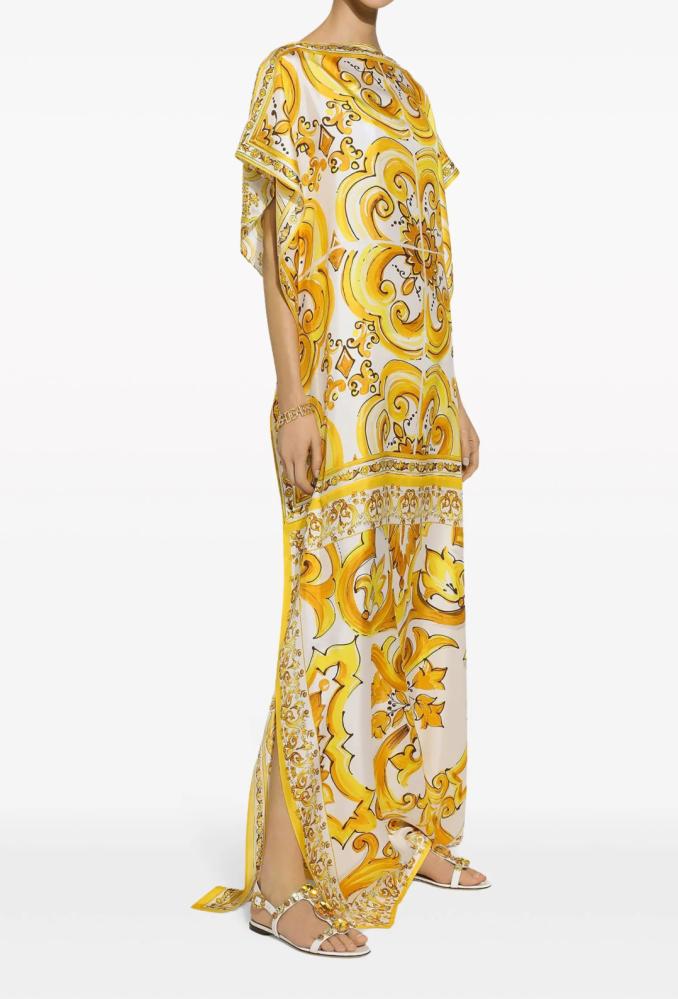 Dolce Gabbana yellow dress قفطان دولتشي اند غابانا أصفر جلابية رمضان
