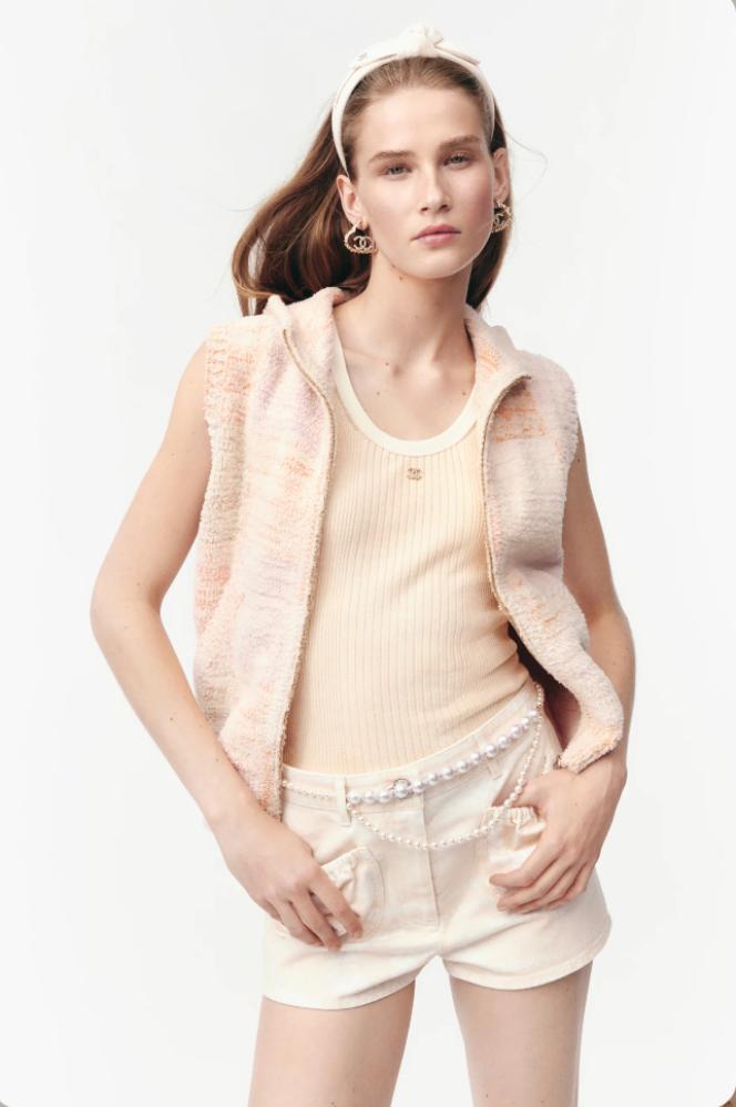 CHANEL Shorts Denim Printed Coco Beach 2025 شورت شانيل دينم  كوكو بيتش