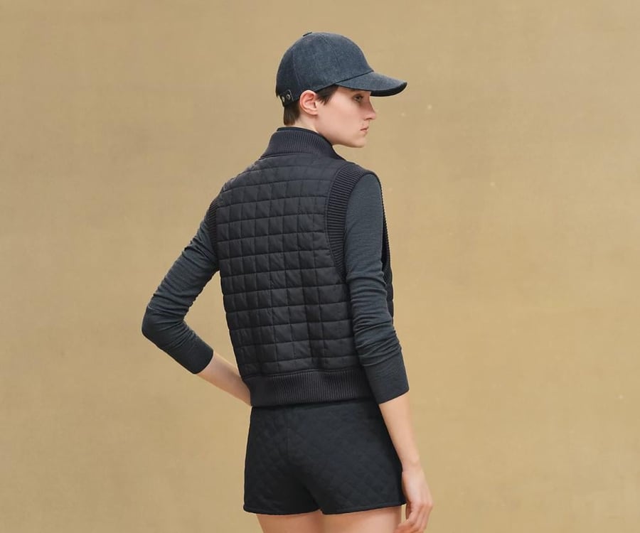 Hermes Quilted sleeveless bomber jacket 2025 جيليه إيرميز بومبر مبطن
