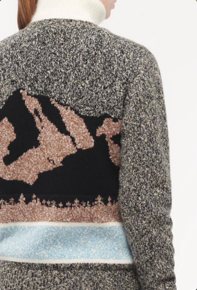 2024 كنزة شانيل صوفية بلوفر صوف رمادي COCO NEIGE CHANEL GRAY PULLOVER