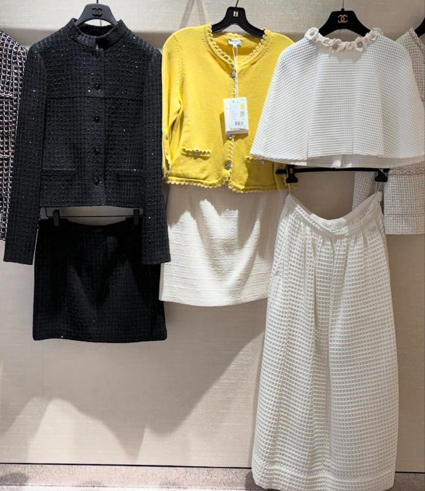 كارديغان شانيل كروز 2025 أصفر, أبيض CHANEL CRUISE 2025 YELLOW CARDIGAN