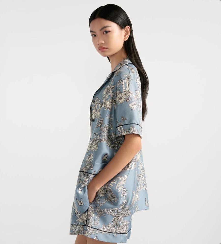 Dior Dioriviera blue butterfly shirt قميص ديور ديوريفيرا أزرق فراشات