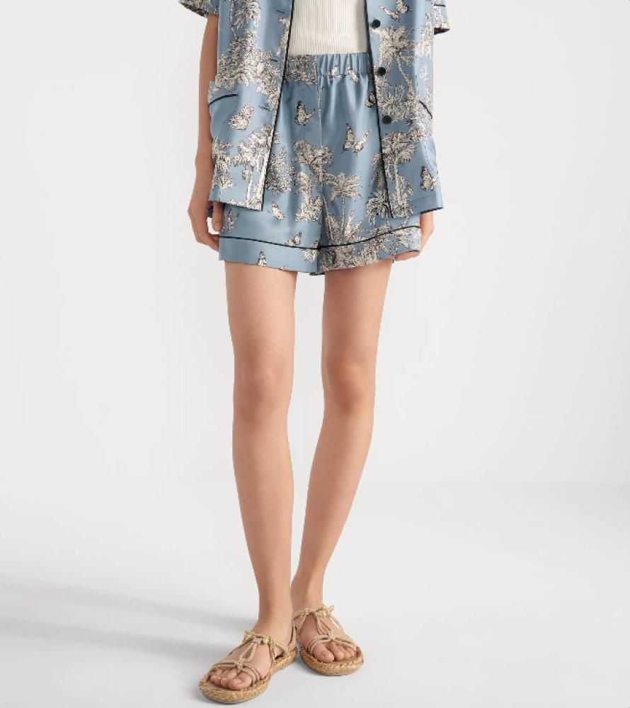 Dior Dioriviera blue butterfly shorts شورت ديور ديوريفيرا أزرق فراشات