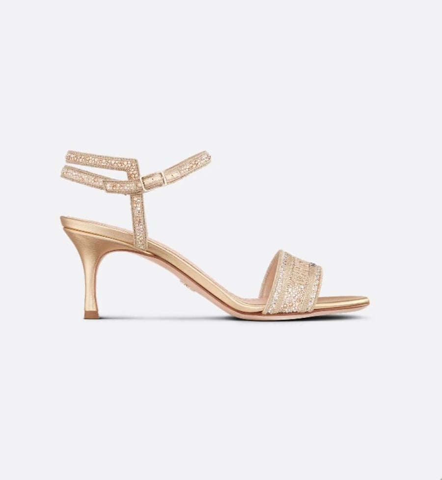 Dior gold sandals high heels DIOR كعب جزمة ديور صندل بكعب رائع