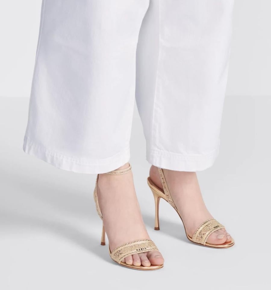 Dior gold sandals high heels DIOR كعب جزمة ديور صندل بكعب رائع