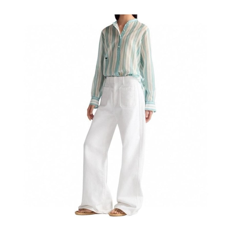 2025 Dior Dioriviera Long Blouse بلوزة ديور يوريفيرا طويله مخطط أخضر