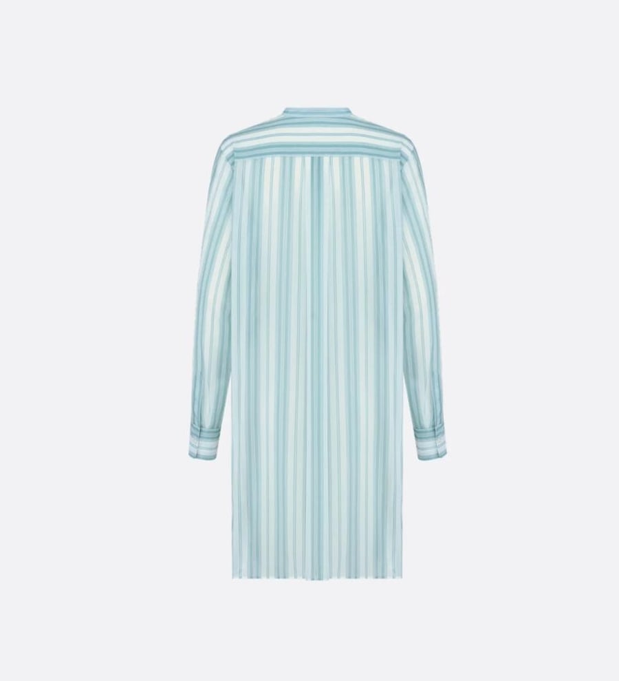2025 Dior Dioriviera Long Blouse بلوزة ديور يوريفيرا طويله مخطط أخضر