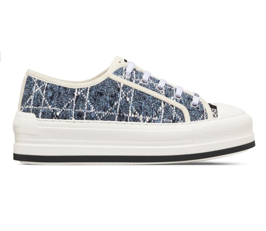 dior tweed sneakers shoes 2025 حذاء ديور سنيكر رياضي تويد كحلي أبيض