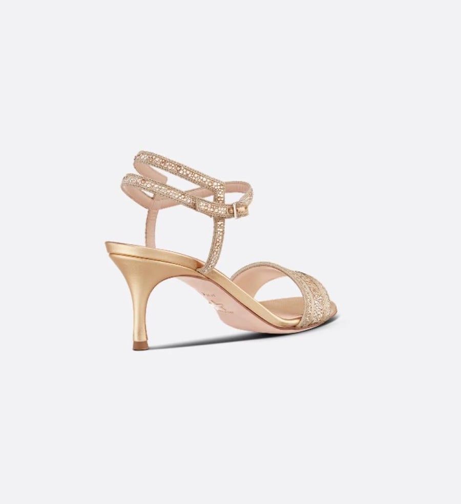 Dior gold sandals high heels DIOR كعب جزمة ديور صندل بكعب رائع بيج ذهب