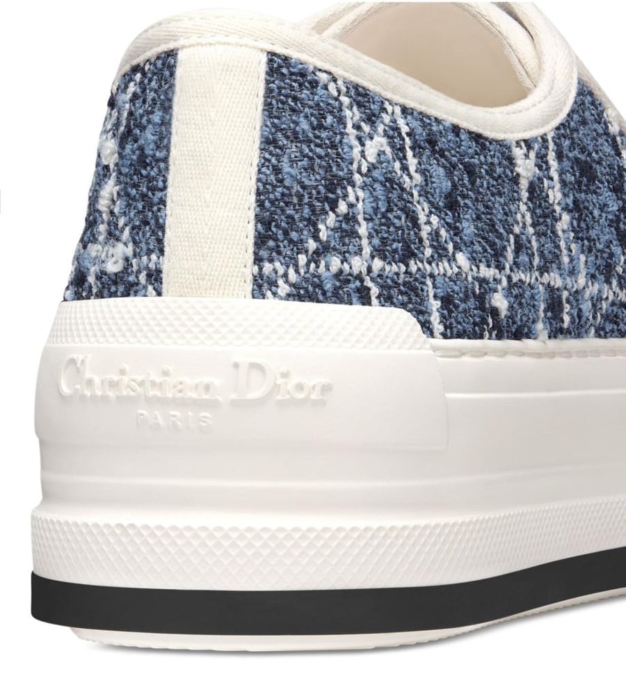 dior tweed sneakers shoes 2025 حذاء ديور سنيكر رياضي تويد كحلي أبيض