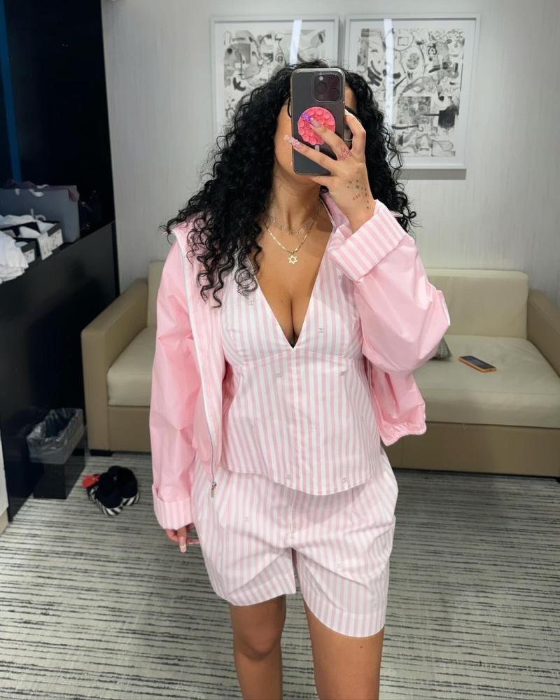 coco beach 2024 collection pink blouse And short