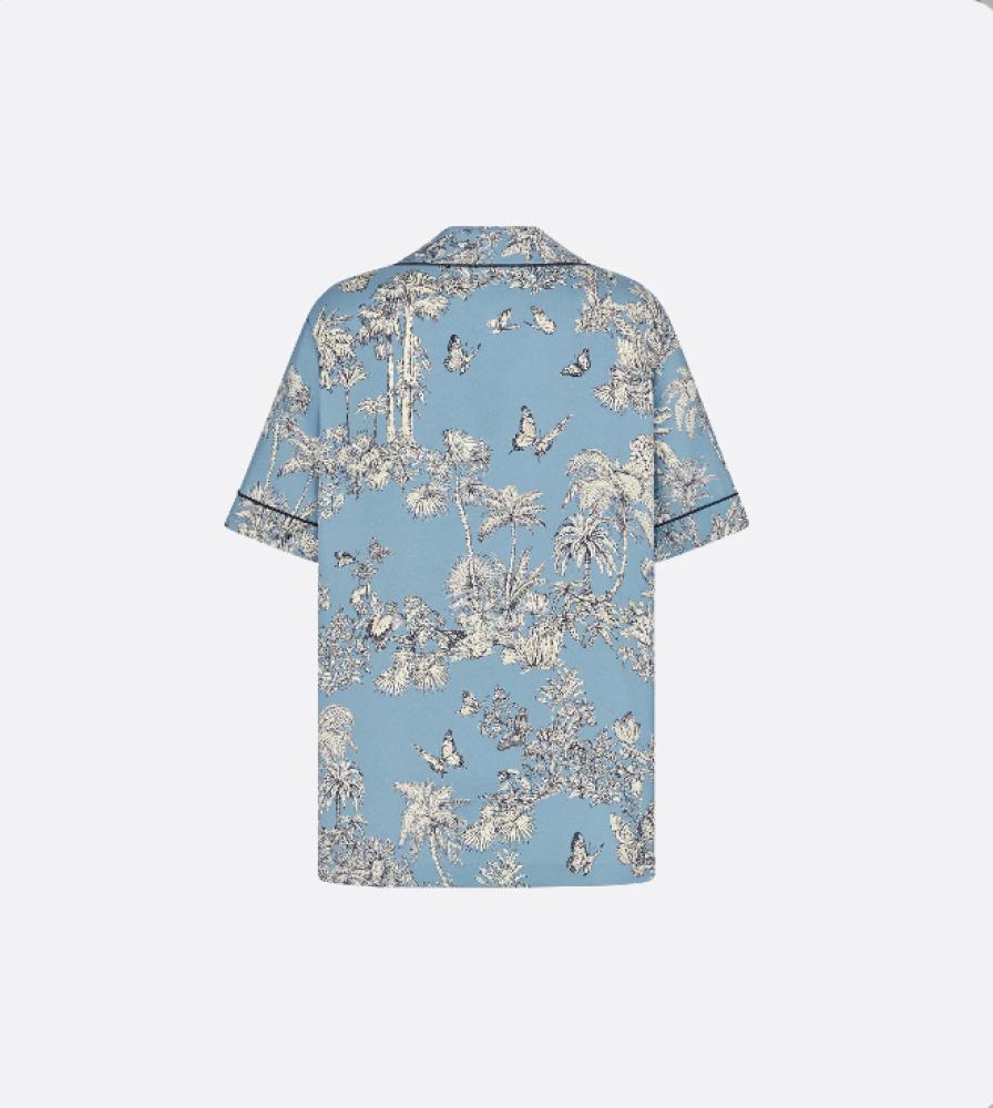 Dior Dioriviera blue butterfly shirt قميص ديور ديوريفيرا أزرق فراشات