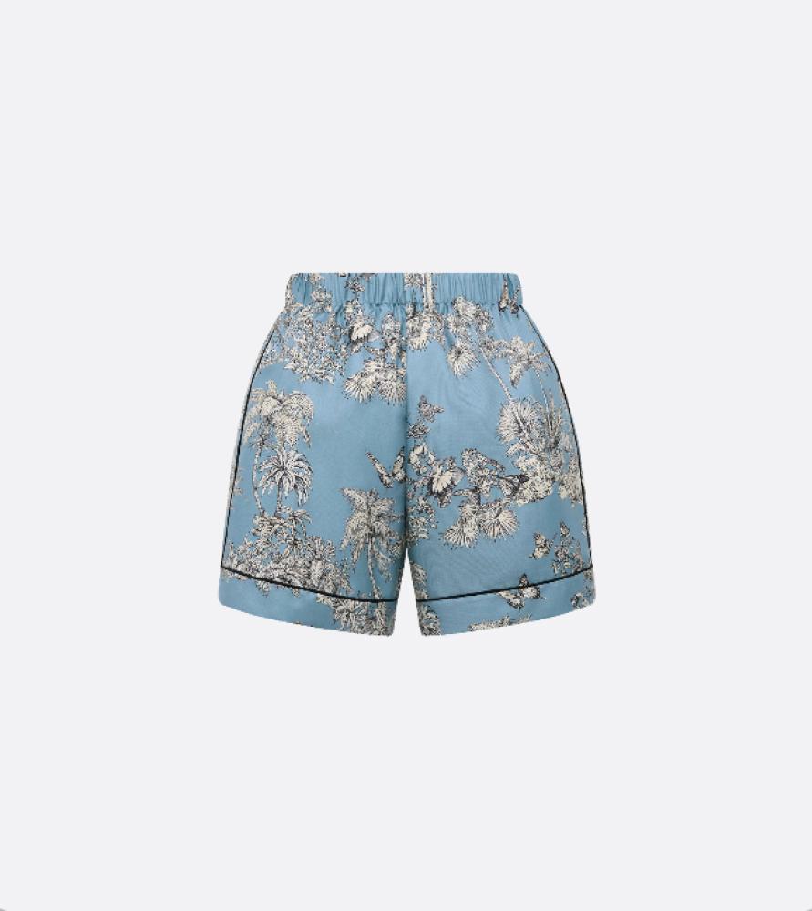 Dior Dioriviera blue butterfly shorts شورت ديور ديوريفيرا أزرق فراشات