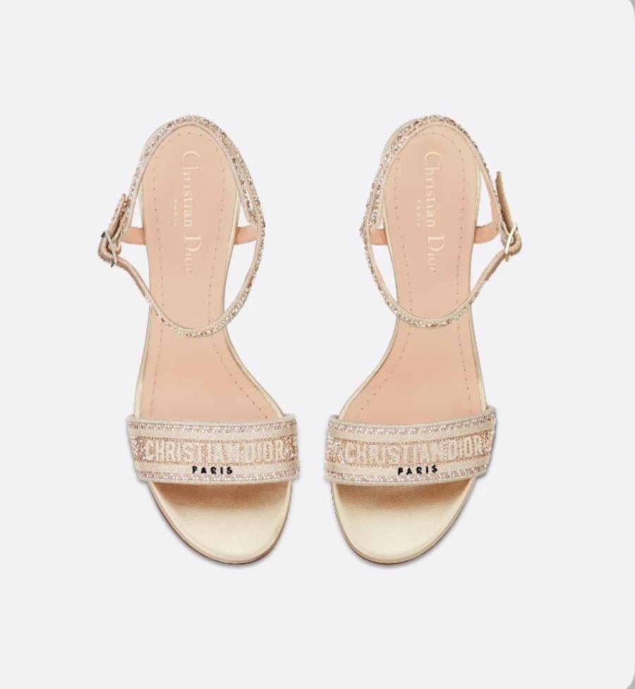 Dior gold sandals high heels DIOR كعب جزمة ديور صندل بكعب رائع