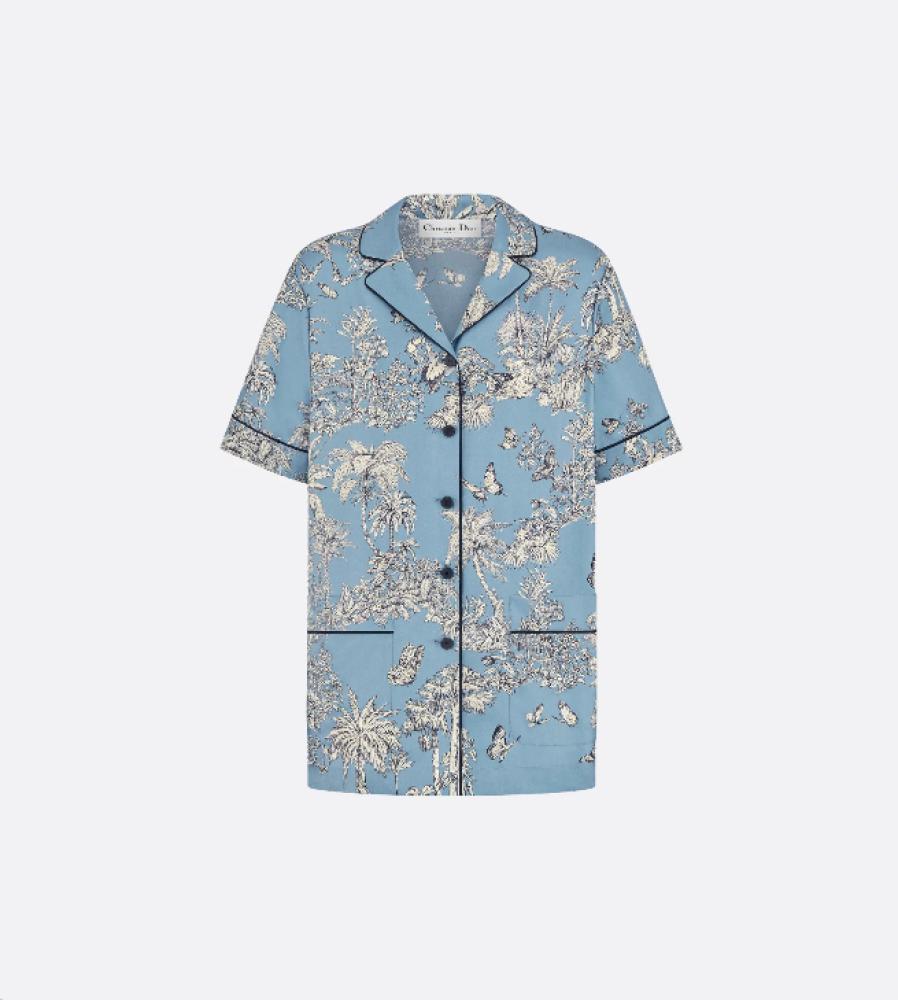 Dior Dioriviera blue butterfly shirt قميص ديور ديوريفيرا أزرق فراشات