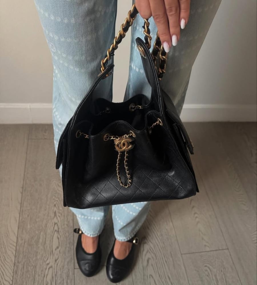 THE CHANEL 25 HANDBAG CHANEL 25 حقيبة يد شانيل شنطة  جلد أسود 2025