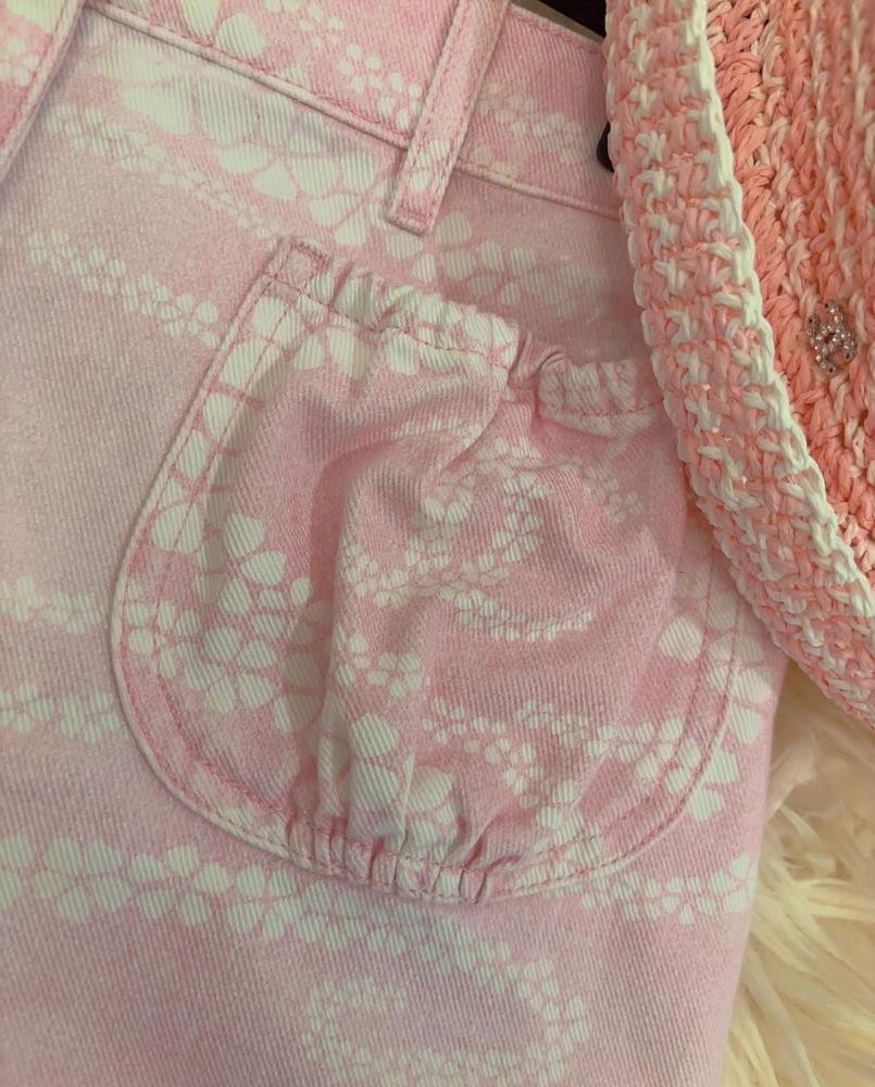 CHANEL Shorts Denim Printed Coco Beach 2025 شورت شانيل دينم  كوكو بيتش