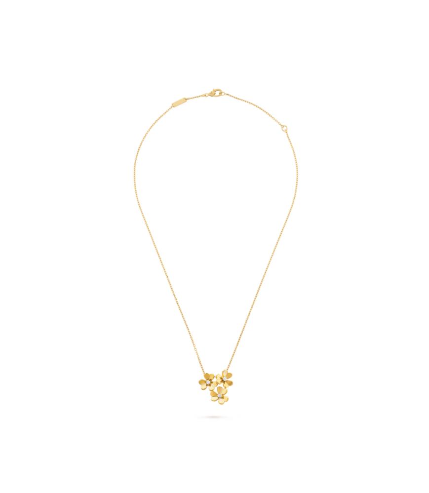 قلادة فان كليف فريفول ذهبي Gold Frivole pendant Van Cleef necklace