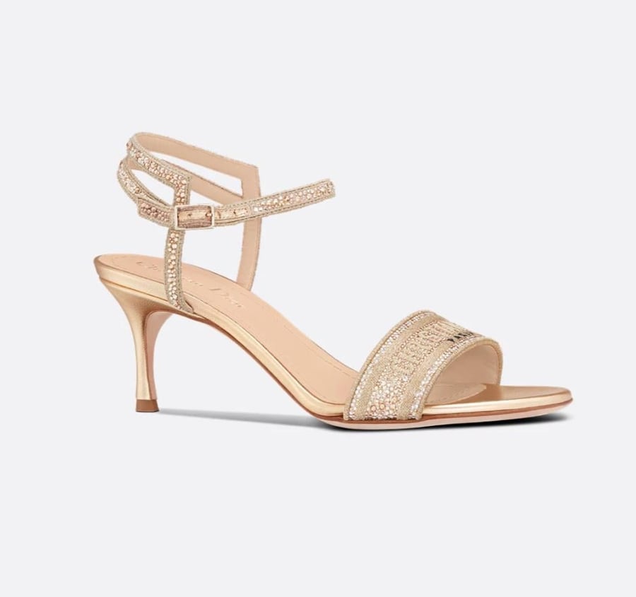 Dior gold sandals high heels DIOR كعب جزمة ديور صندل بكعب رائع