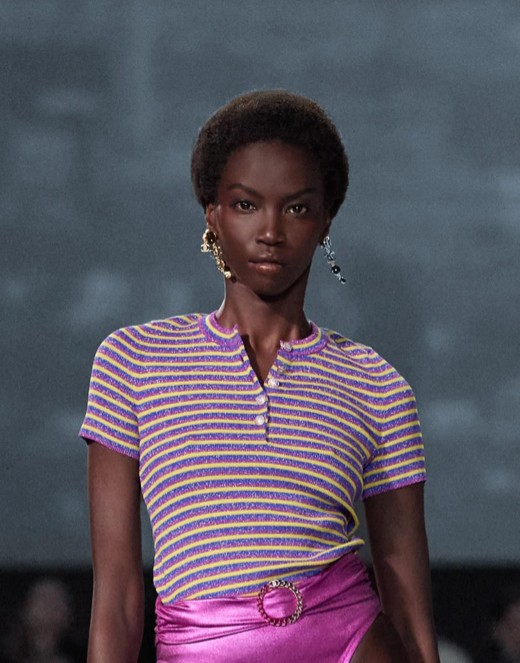 2024 Cotton Chanel shirt with an opening, buttons in the front and short sleeves