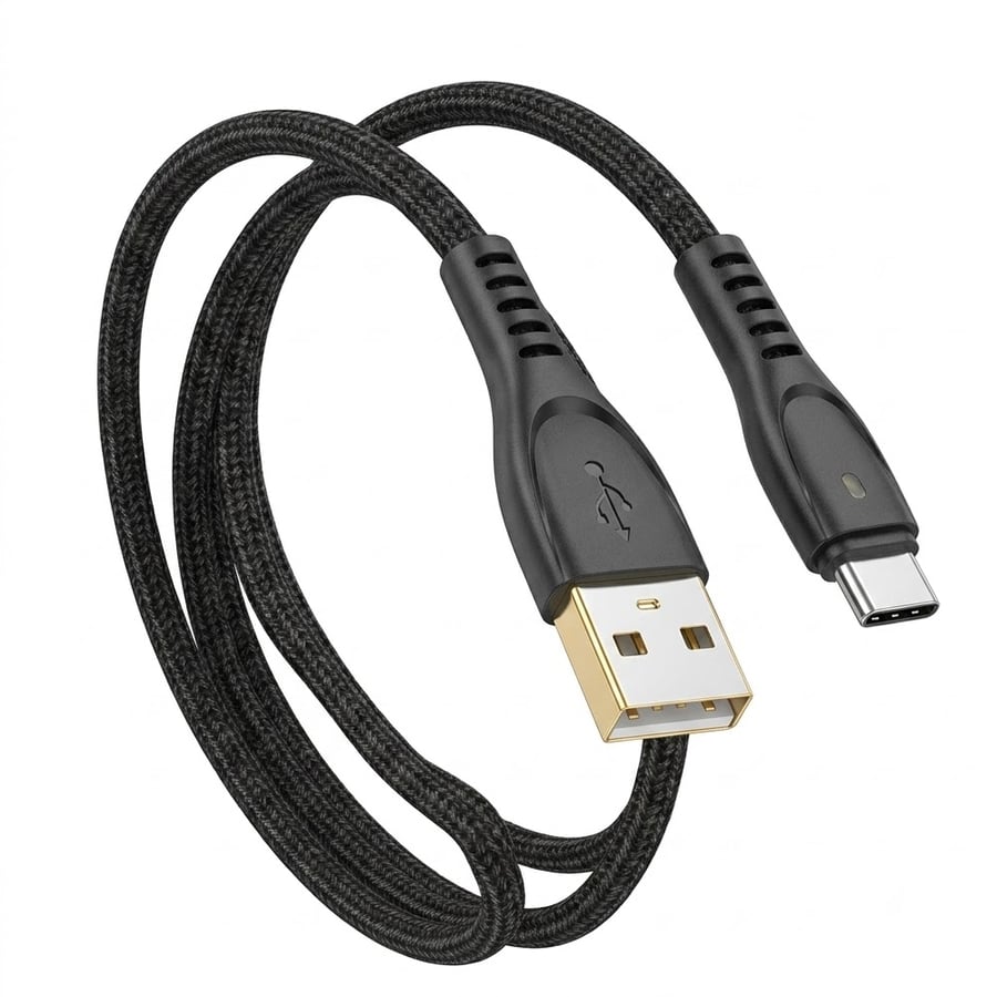 كابل شحن سريع HooToo قماش مضاد للقطع (USB to Type-C) 1 متر
