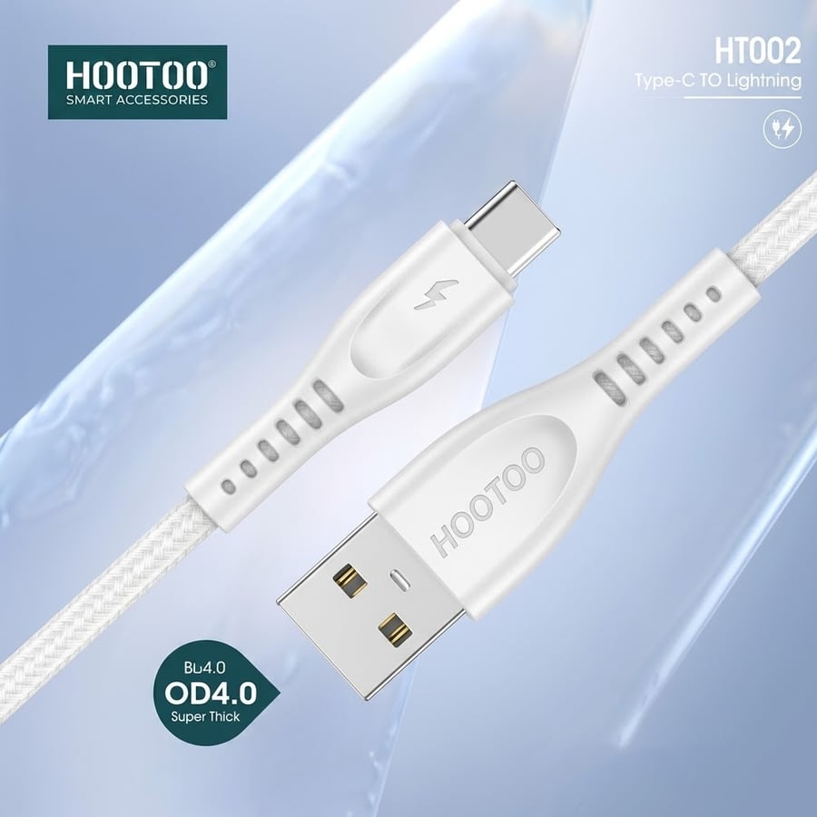 كابل شحن سريع HooToo قماش مقاوم للقطع 1 متر
