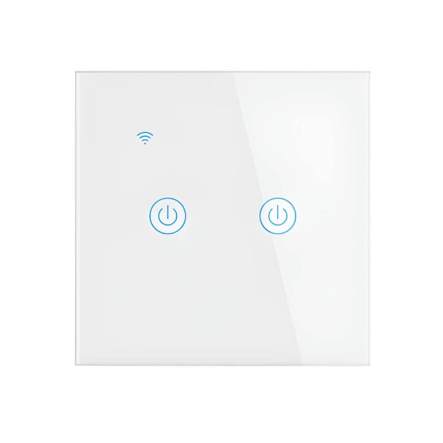 Smart Light Switch White 2 Gang