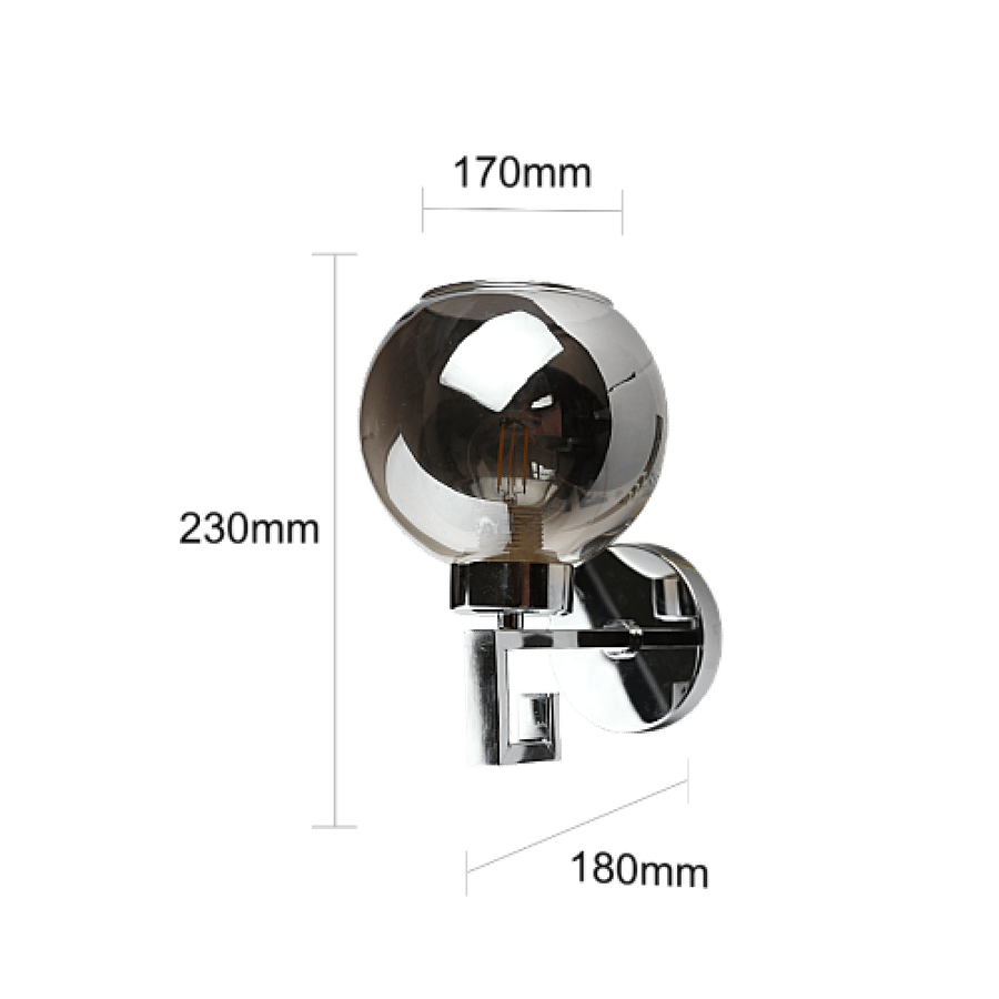 فانوس حديقة 23 سم اسود 9638/1/23CM/BK