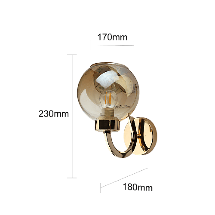 إضاءة ابليك حائط مودرن ذهبي E27*1L WA/D6054/1FGD