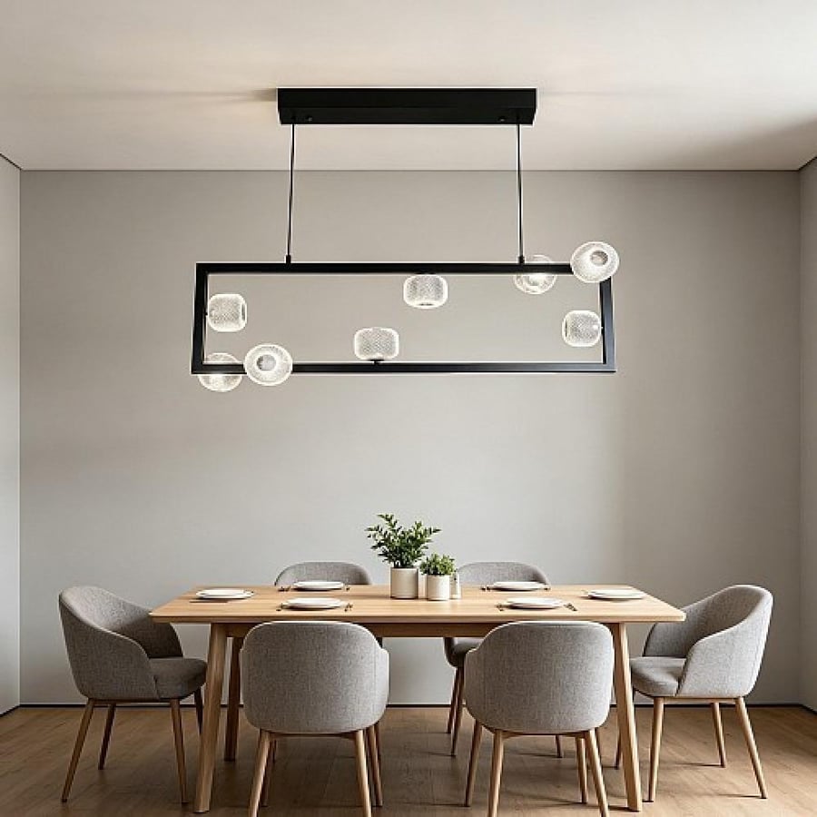 نجف مودرن اسود لون الانارة اصفر 20 واط قطر 140 سم HA/D5987/1400BK+WW
