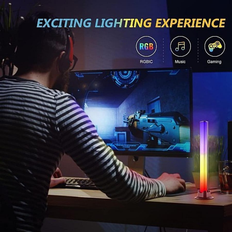 مصباح طاولة غطاء اسود لون انارة RGB مفرد HU2339/1/BK+RGB