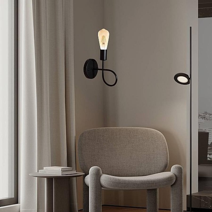 إضاءة ابليك حائط مودرن اسود E27*1L WA/D6049/BK