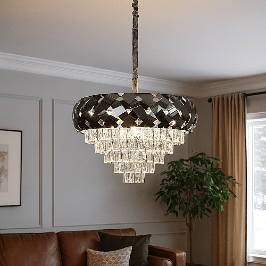 نجف مودرن فضي E14*9L قطر 40 سم HA/C5896A/600CH