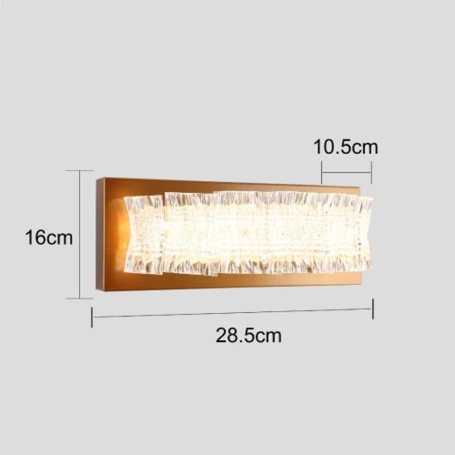 إضاءة أبليك حائط مودرن ذهبي لون الانارة 3 اضاءات 15 واط WA/C5678/280GD+3CO