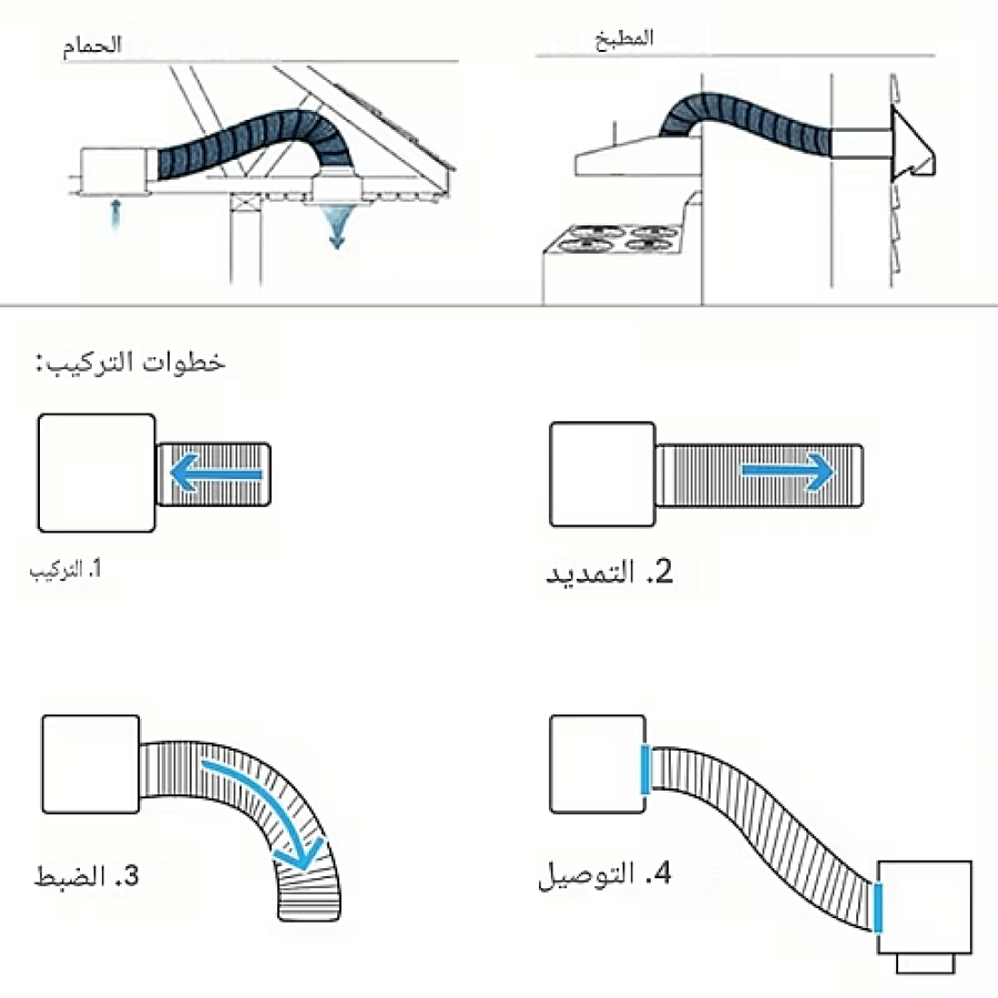 دكت مروحة شفط خرطوم مجرى هواء مرن 6 بوصه 16 سم طول 10 متر يتمدد. HU7830/6