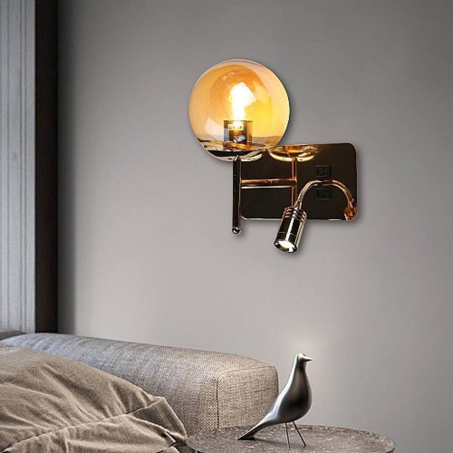 فانوس حديقة اسود 60 سم GU10 6224S/60CM+LAMP/BK