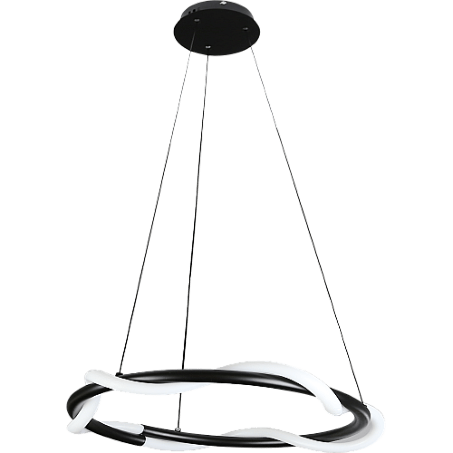 نجف مودرن اسود لون الانارة اصفر 36 واط قطر 80 سم HA/D5981/800BK+WW