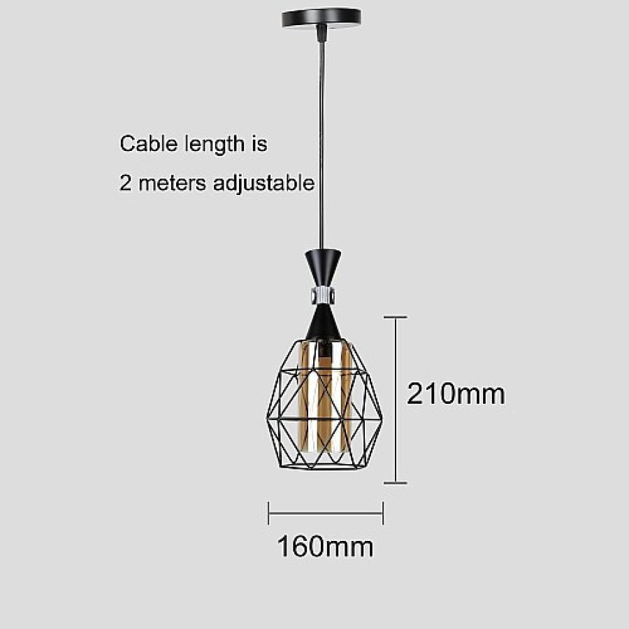 نجف مودرن اسود E27*1 HA/D6042/1BK