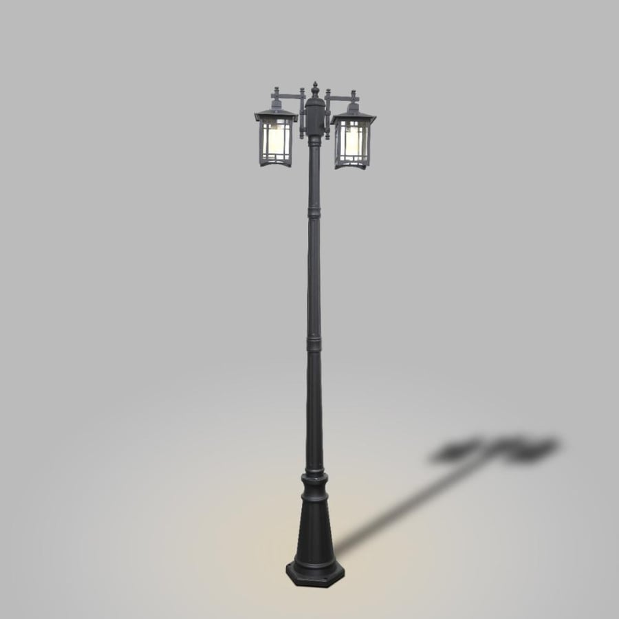 فانوس حديقة 2 متر مجوز غطاء لون شفاف مع اسود 6176/2-2M/BK+CL